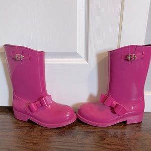 Red Valentino Side Bow Rubber Rain Boots